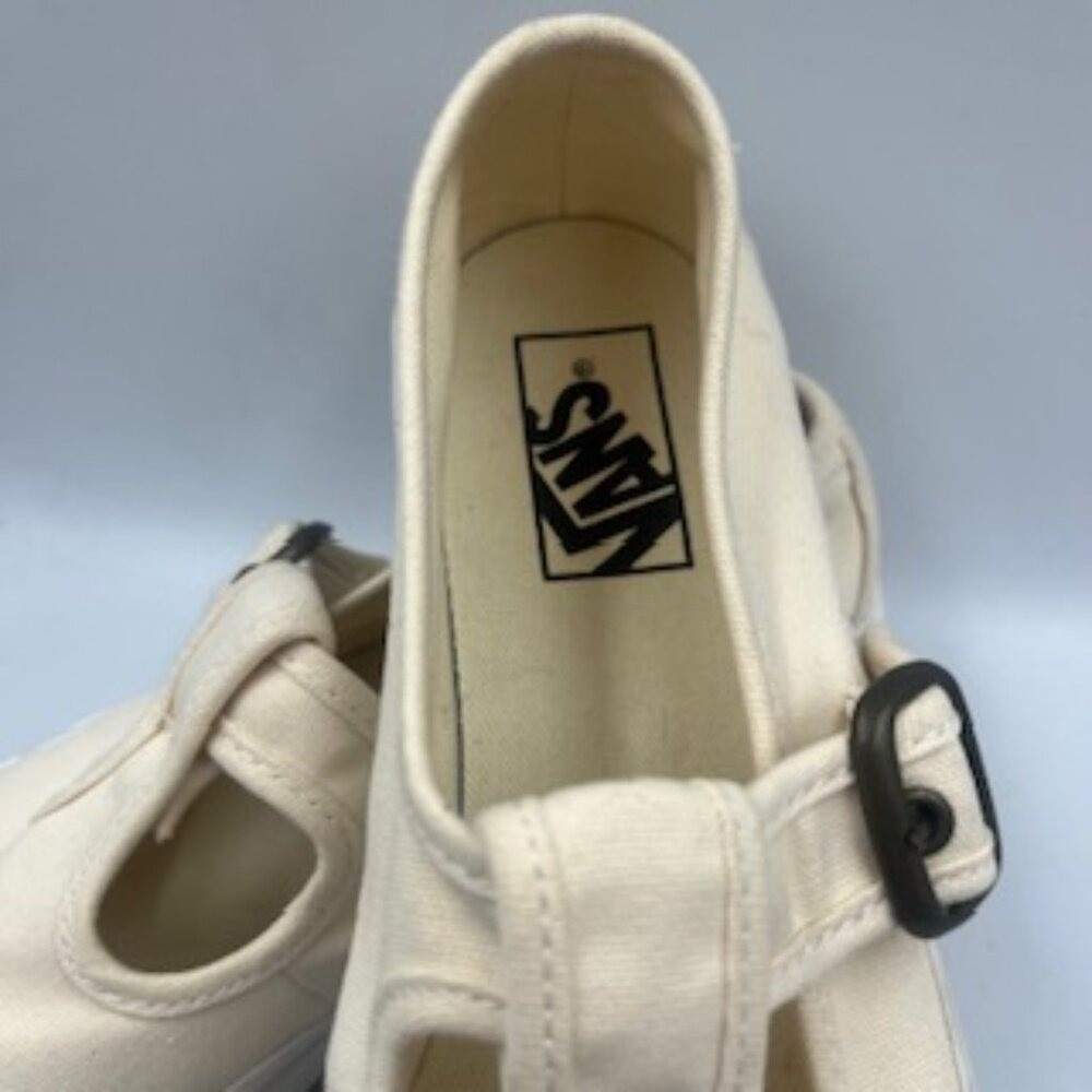 Vans Cream Slip-On Sneakers with Buckle - Picture 7 of 12